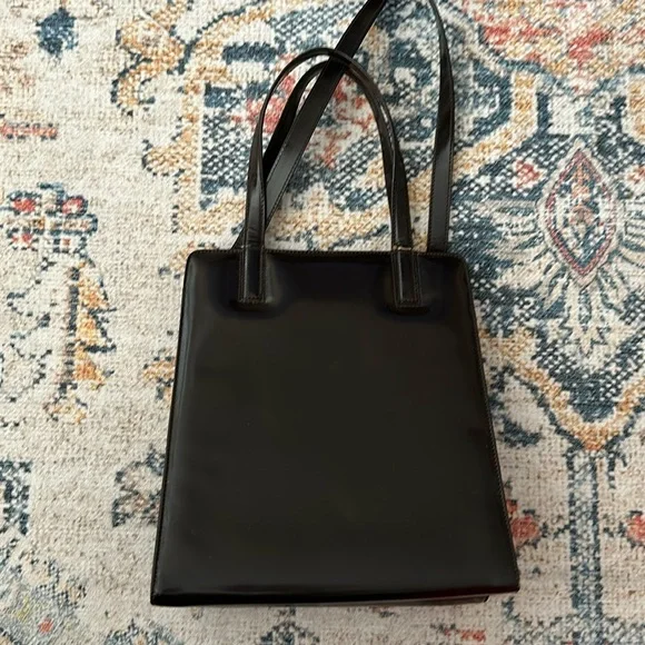 Authentic Salvatore Ferragamo Handbag Gancini Leather Brown Bag Vintage - Picture 5 of 16